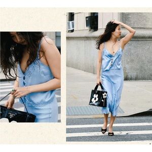 Doen set, Elise top and Elowen skirt, 100% silk.